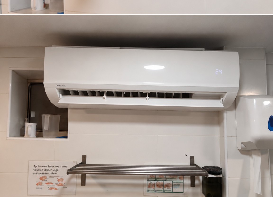 Après : climatisation nettoyée et remise en service